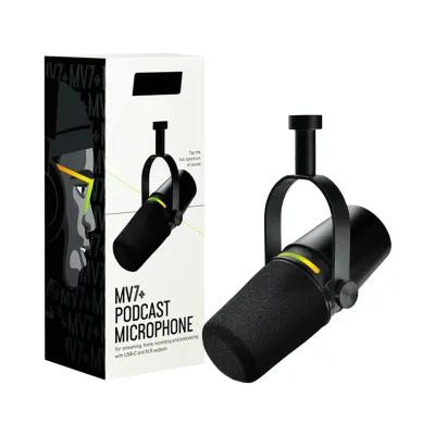 MV7+ Microphone Podcast Dynamique Professionnel avec Voice Isolation et USB-C/XLR Microphone MV7+ Podcast Dynamique Professionnel avec isolation vocale et connectivité USB-C/XLR