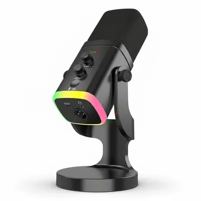 Microphone dynamique XLR/USB pour le streaming et les jeux, micro PC idéal pour Youtube, chant, enregistrement
