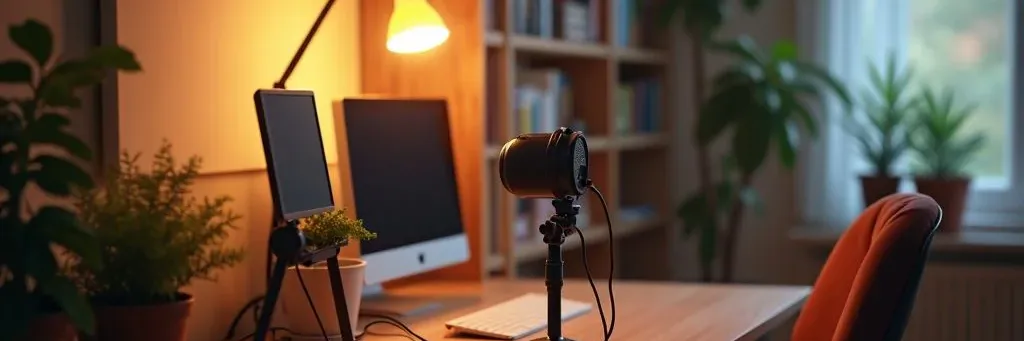 Configurer une mini-station d'enregistrement pour vlogs : micro, éclairage et webcam