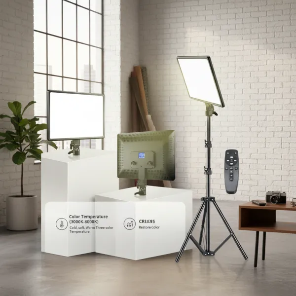 Panneau LED Vidéo 10/14'' Bi-Color 3000K-6000K SZKOSTON Panneau LED vidéo bi-color 10/14 pouces avec température couleur 3000K-6000K et télécommande