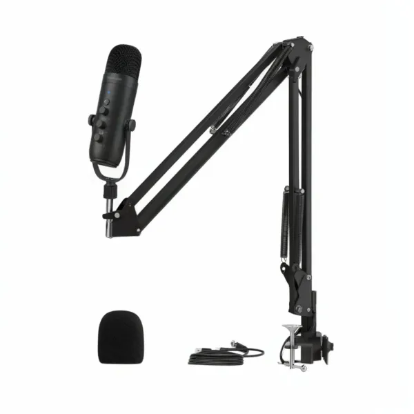 Haomuren Kit Microphone Pro Condensateur Cardioïde USB avec HONArm pour Studio et Podcast Haomuren kit de microphone professionnel à condensateur cardioïde USB avec bras HONArm et accessoires pour studio et podcast