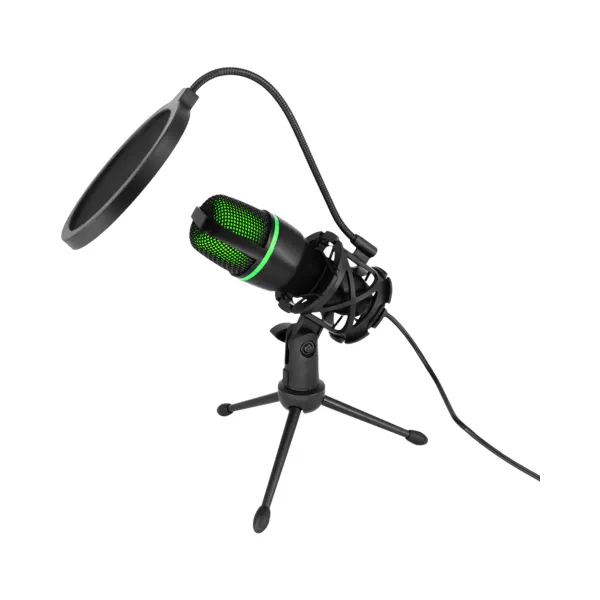 Microphone à condensateur USB professionnel pour PC portable, streaming, jeux vidéo et podcasts Microphone à condensateur USB professionnel avec support trépied et filtre anti-pop, compatible PC portable, streaming, jeux vidéo et podcasts