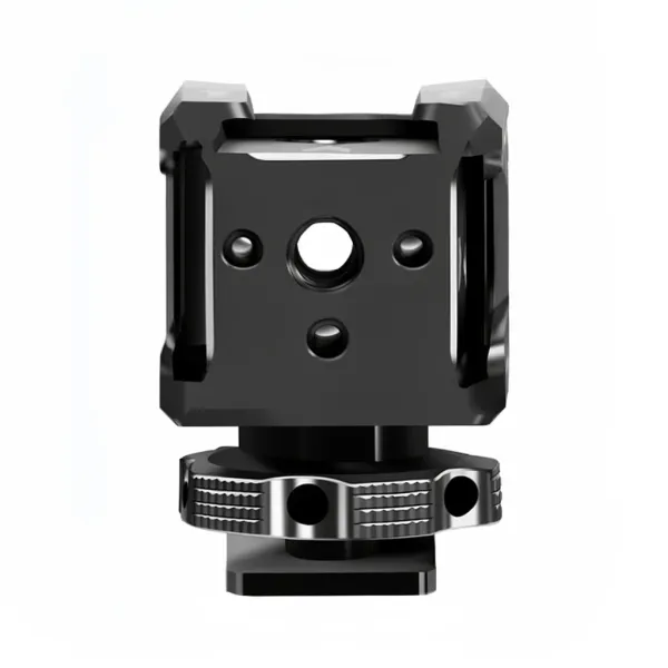 Adaptateur triple cold shoe FEICHAO pour DSLR et camera cage vue de face