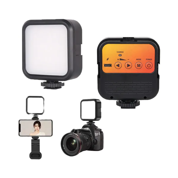 Luminaire LED vidéo portable NVPONE mini rechargeable avec réglage 3000K-7000K