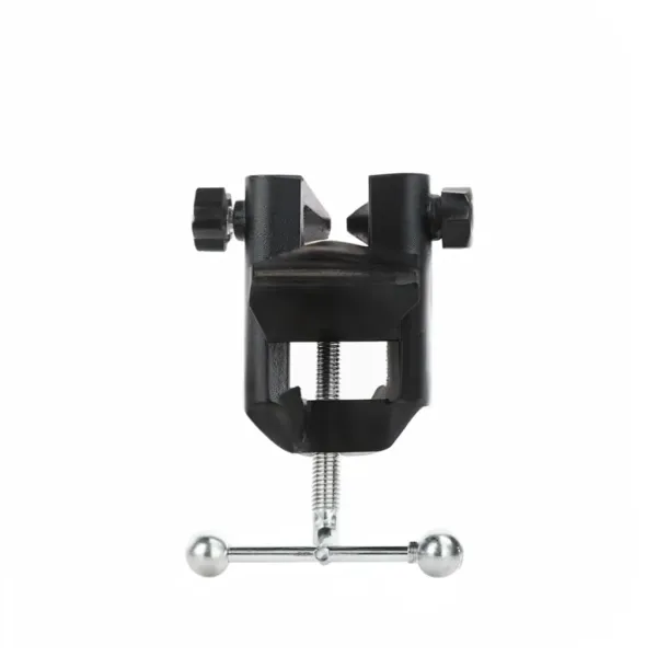 Pince C de fixation bureau pour bras micro ou lampe MovingMic vue de face