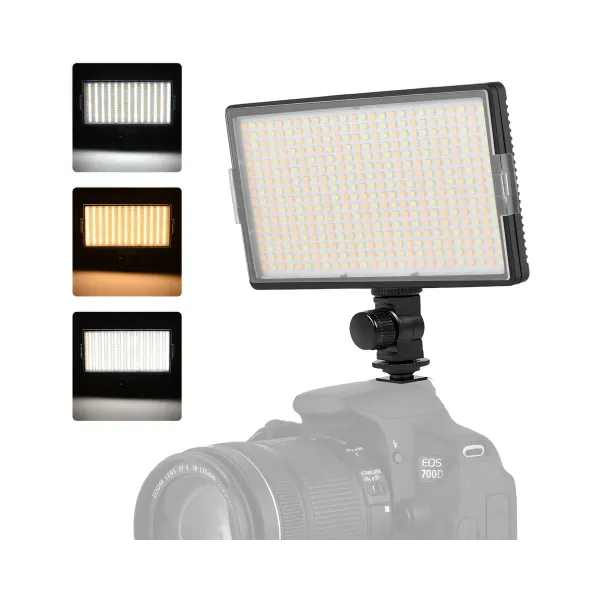 LED-416 panneau LED bi-color 416 LEDs fixé sur un appareil photo