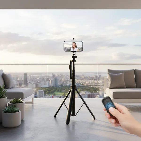 Tripod TOKQI Aluminium avec Télécommande Bluetooth pour Smartphone & Appareil Photo Tripod en aluminium TOKQI pour smartphone et appareil photo avec télécommande Bluetooth en extérieur