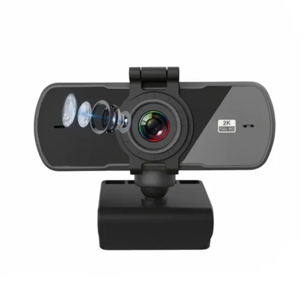 Webcam 2K eMastiff avec autofocus USB et microphone intégré