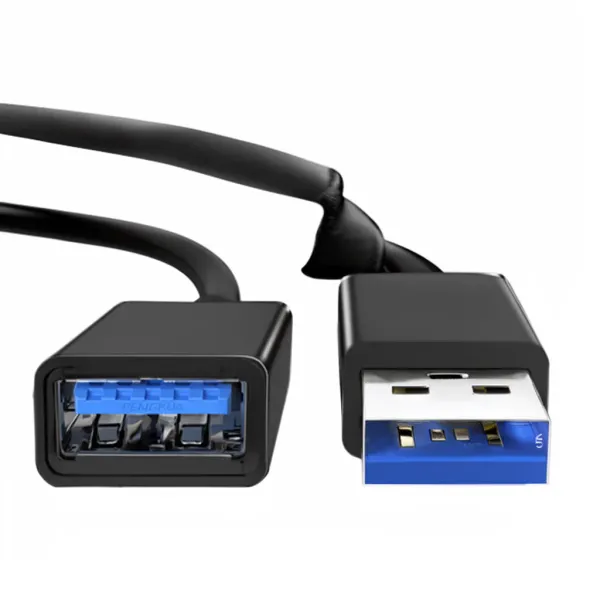 Câble Extension USB 3.0 Mâle vers Femelle FENGKUABAO noir avec connecteurs bleus
