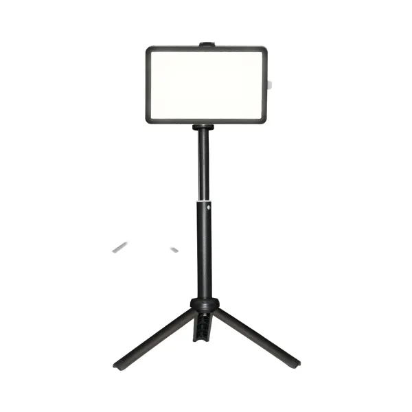 Panneau LED vidéo dimmable avec filtres couleur sur trépied noir