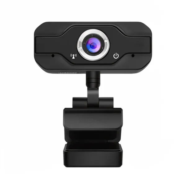 Webcam Full HD 1080p 60fps DIWROLY noire avec micro intégré et trépied vue de face