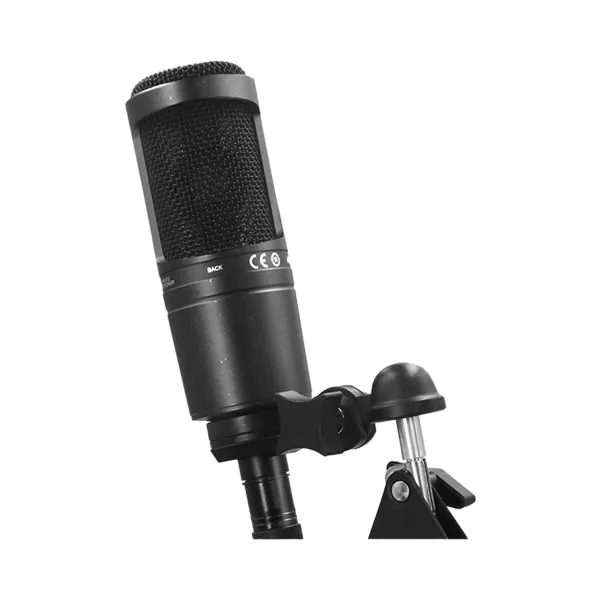 Microphone cardioïde à condensateur AT2020 filaire monté sur support