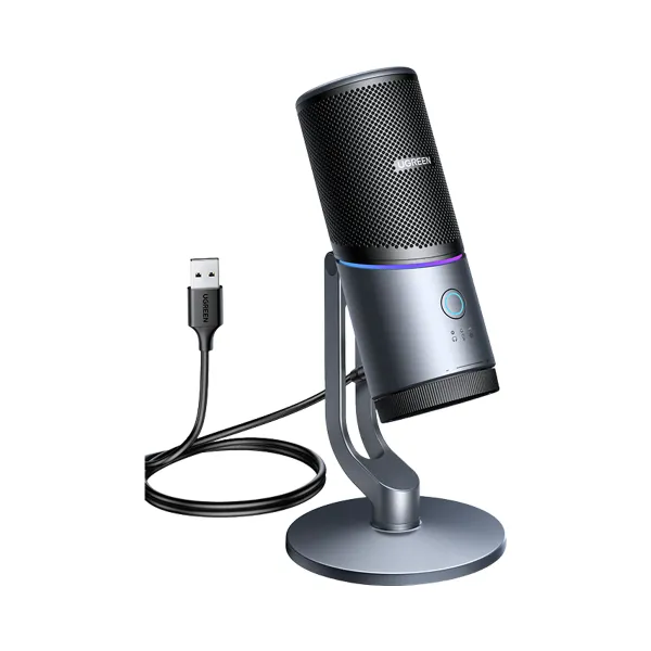 Microphone UGREEN CM769 avec connectivité USB et éclairage RGB