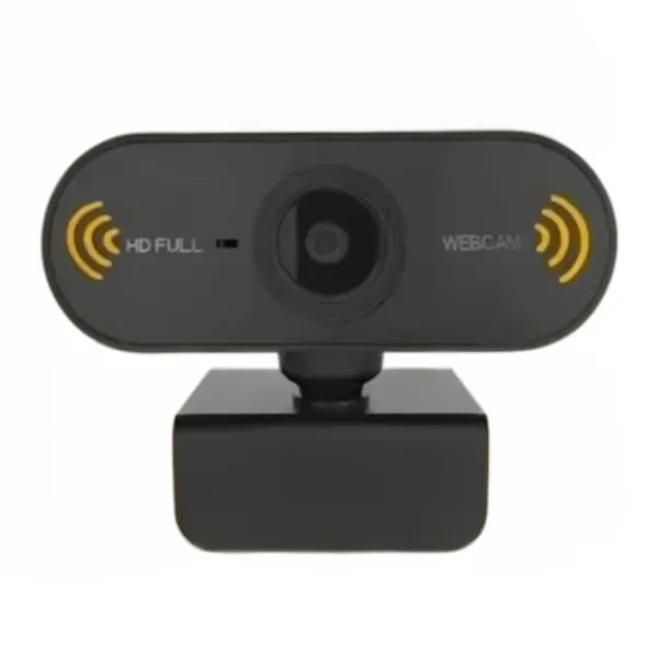 Caméra USB 1080P HD avec microphone intégré et trépied vue de face