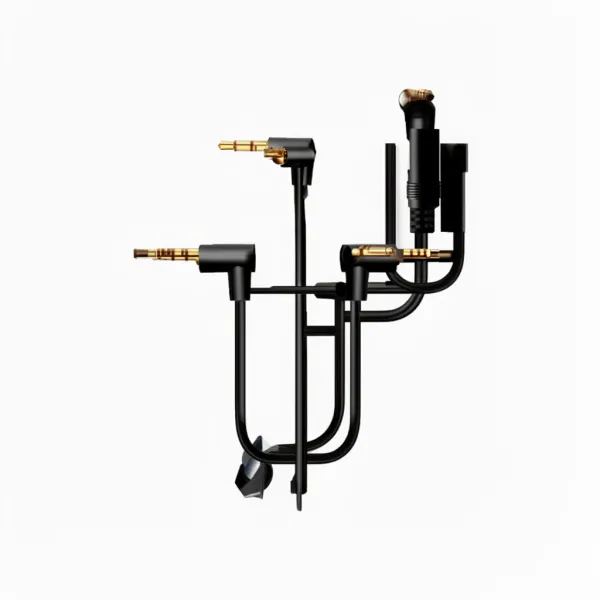 Câble audio 3,5 mm avec connecteurs jack mâle à angle droit, compatible TRS et TRRS