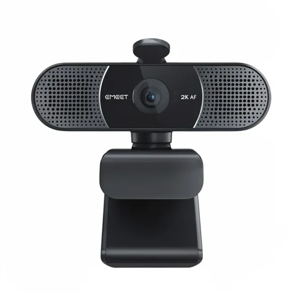 Webcam EMEET C960 2K autofocus avec résolution 2K et 1080P à 60FPS vue de face
