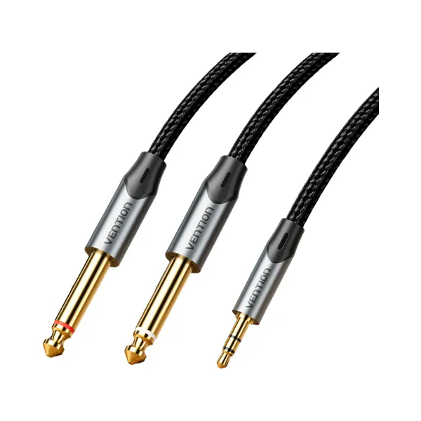 Câble adaptateur Vention 3,5 mm vers double 6,5 mm TRS avec connecteurs dorés