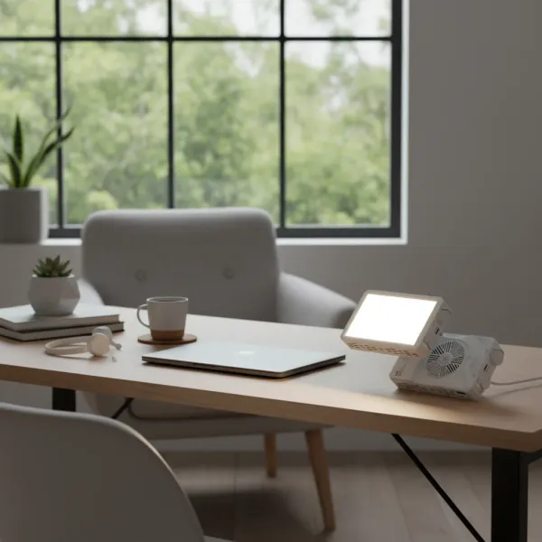 40W LED Camera Light portable with bi-color temperature 2500K-9000K on desk