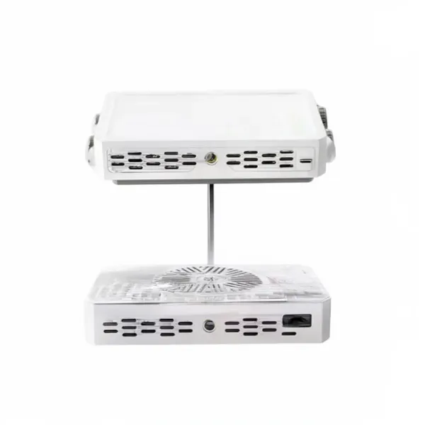 40W LED camera light with bi-color 2500K-9000K and built-in 3000mAh battery shown from front view