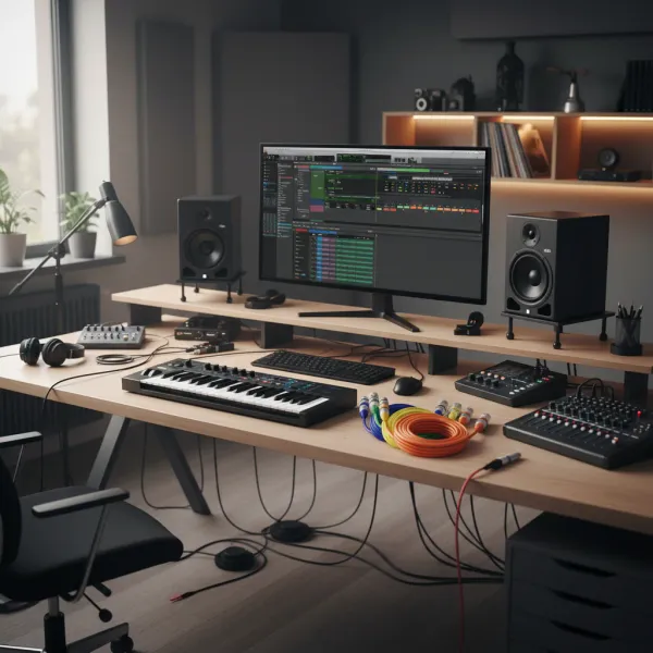 Câble XLR coloré Nephy 3, 5, 10 mètres OFC blindé Male-Female utilisé dans un studio de musique professionnel