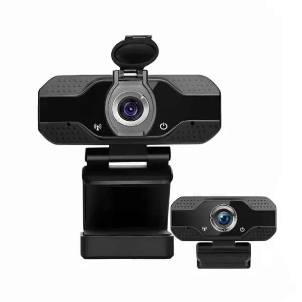 Webcam Mini 1080P Full HD USB avec Micro à Réduction de Bruit vue de face