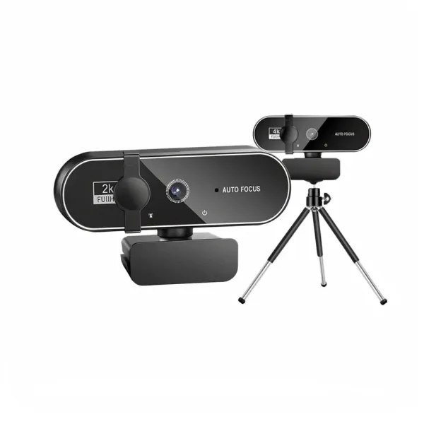 Webcam 4K Full HD avec microphone intégré et autofocus 8MP avec trépied