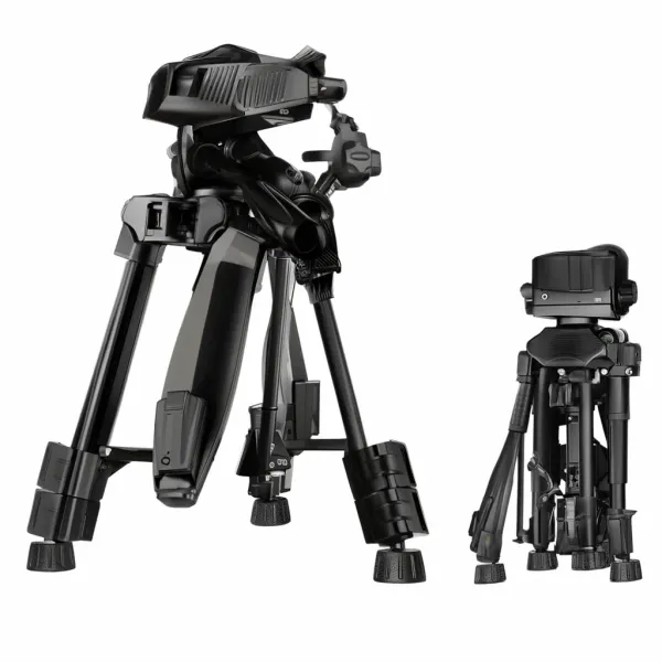 Mini trépied en aluminium de 25 pouces, trépied de table portable noir