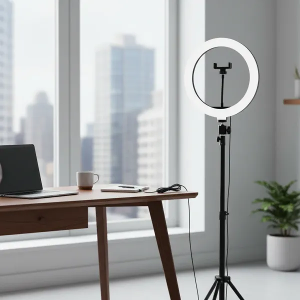 Anneau LED Selfie 16/26/33cm Dimmable Bi-color pour photo et vidéo Anneau LED Selfie dimmable bi-color 16-26-33cm avec support réglable