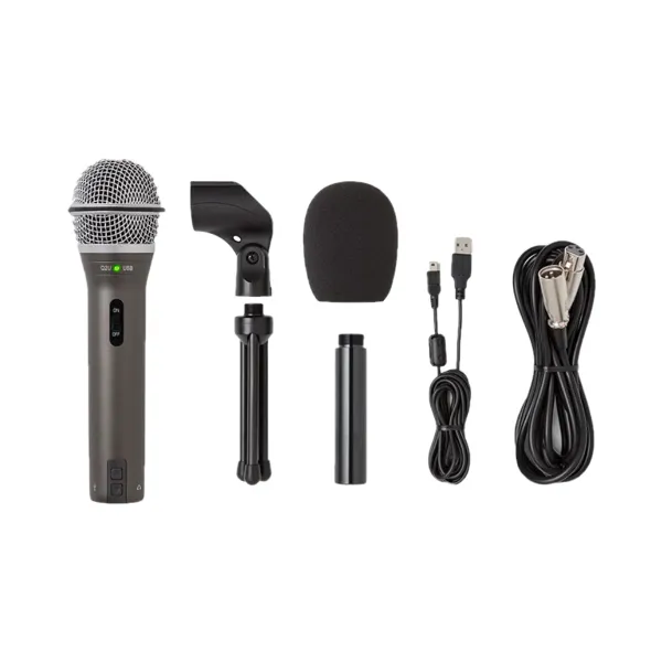 Samson Q2U Microphone dynamique main USB et XLR avec accessoires