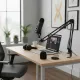 Microphone Haomuren Professional USB streaming avec bras articulé sur un bureau