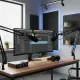 Microphone dynamique FDUCE SL40X monté sur bras articulé dans un studio d'enregistrement avec moniteur et casque