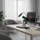 Microphone à condensateur USB professionnel pour streaming, jeux vidéo et podcasts Microphone à condensateur USB professionnel avec filtre anti-pop sur bureau moderne pour streaming et podcasts