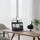 Lampe LED vidéo portable BAODELI bi-color 3300K-5600K montée sur un appareil photo et un ordinateur portable