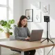 Network Webcam Fill Light Dimmable - Éclairage idéal pour visioconférence Femme utilisant un ordinateur portable avec une lampe d'appoint réseau réglable pour webcam sur trépied