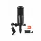 Microphone condensateur AT2020 Wired XLR TVOTT avec support et accessoire cadeau