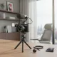 BGNing Support 3 Cold Shoe avec microphone, lumière LED, et trépied, adaptateur vlog pour caméra