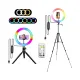 Lampe anneau RGB VeFly avec télécommande pour smartphone et trépied réglable