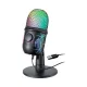 Microphone USB pour jeu PC Mac PS4/5 avec moniteur muet RGB et réduction du bruit Microphone USB RGB avec réduction du bruit pour PC, Mac, PS4/5, podcast et streaming