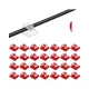 Clips adhésifs réglables pour gestion et organisation de câbles - lot 30 Clips adhésifs réglables pour gestion de câbles avec adhésif rouge et câble noir fixé