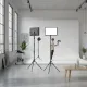 Kit de panneaux lumineux LED de photographie et vidéo 8/12 pouces SZKOSTON en studio avec trépied