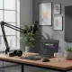 Pince micro support clip BAJEAL noir avec adaptateur réglable fixé sur un bureau moderne