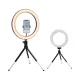 Anneau lumineux LED 20 cm avec trépied et support téléphone USB