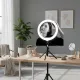 Anneau LED avec support téléphone - Lampe Selfie dimmable USB sur trépied Anneau LED avec support téléphone pour lampe selfie dimmable USB sur trépied
