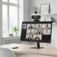 Webcam 4K EOENKK avec auto-zoom, télécommande et micro installée sur un écran d'ordinateur en visioconférence