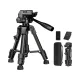 Mini trépied 25inch en aluminium, trépied de table portable noir avec accessoires