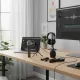 Microphone Samson Q2U dynamique main avec connecteurs USB et XLR installé sur un bureau moderne