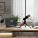 Microphone WYMECT professionnel pour podcast et streaming sur bureau avec ordinateur portable